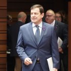 El presidente de la Junta, Alfonso Fernández Mañueco, durante el pleno de las Cortes