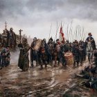 Cuadro 'El Milagro de Empel', de Augusto Ferrer-Dalmau.