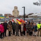 Un momento de la inauguración oficial del aparcamiento del Silo con representantes municipales y del vecindario.