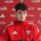 Iker Córdoba, durante la rueda de prensa.