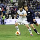 Javie Hernández, durante un partido con el Espanyol.