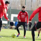 Imagen del entrenamiento del Mirandés.
