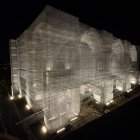 Iluminación del Castillo, en un momento de las pruebas realizadas.
