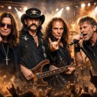 Ozzy Osbourne, Lemmy Kilmister, Ronnie James Dio y Bruce Dickinson.