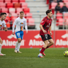 Marino Illescas durante un partido con el Mirandés.