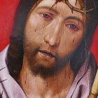 Detalle del ‘Cristo de las lágrimas’ de Jan Mostaert.