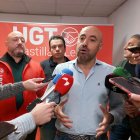 El secretario general de UGT Castilla y León, Óscar Lobo, durante unas jornadas sobre transformación digital en Soria.