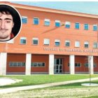 Escuela de Ingeniería Informática y en miniatura el profesor Héctor Felipe