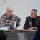 Juan Luis Arsuaga y Rodrigo Alonso en la presentación de la programación con la que el Museo de la Evolución inicia el año.