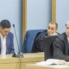 El acusado, durante la última sesión del juicio oral por la muerte de Sergio Delgado.