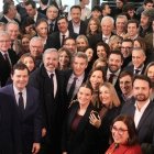 Mañueco junto a Azcón y el resto de los miembros de la Junta Directiva nacional del PP.