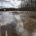 Una zona afectada por las inundaciones en Soria.