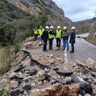 Visita del subdelegado del Gobierno a la N-232 en el Desfiladero de los Hocinos.