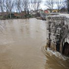 Imagen del río Arlanza a la altura del Puente Romano en Quintana del Puente (Palencia).