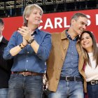 El presidente del Gobierno, Pedro Sánchez, clausura de las Jornadas del PSOE ''Atrévete a construir futuro en Castilla y León'', junto al secretario general del PSOECyL y candidato a la Presidencia de la Junta, Carlos Martínez. Junto a ellos, el secretario provincial del PSOE en León, Javier Alfonso Cendón y la vicesecretaria del partido en Castilla y León, Nuria Rubio.