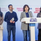 Marta Arroyo, junto a otros miembros de la candidatura.