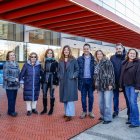 Foto de familia de la presentación de la candidatura de la coalición Nueve Castilla y León y Decide Burgos.