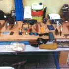 Material recuperado por los agentes.