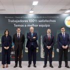 El presidente de Mercadona, Juan Roig (c), durante una rueda de prensa, a 10 de marzo de 2026, en Valencia, Comunidad Valenciana (España).