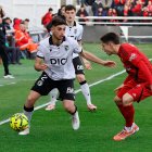 Lizancos, durante el partido contra el Mirandés.