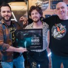 Mario Andreu, cuando se proclamó ganador del Concurso de La Rúa en 2024.