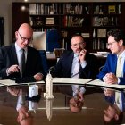 Representantes del Ayuntamiento de Aranda y de la Universidad de Burgos se reunieron este martes para abordar la situación del proyecto universitario en la ciudad.