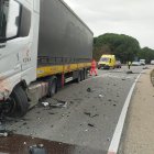 Imagen del accidente mortal recientemente ocurrido en Sardón (Valladolid).