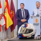 Carlos Gallo, Sodebur, y Raúl Castillo, Moto Club Burgos Sport, durante la presentación de la 6º edición RoadBook Burgos que saldrá de Villadiego.