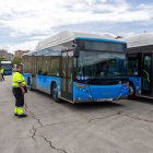 Imagen de autobuses municipales de Madrid que llegaron el pasado viernes.