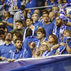 Imagen de aficionados durante el partido.
