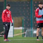 Imagen del último entrenamiento del Mirandés.