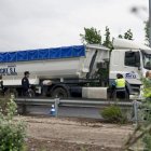 Lugar del accidente donde un trabajador ha perdido la vida en las obras de la VA20.