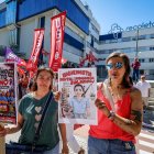 Manifestación de trabajadores de la sanidad privada frente al hospital Recoletas.