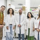 En el centro, Juan Francisco Mielgo junto a miembros del equipo de investigación de la UBU