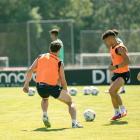 Imagen del último entrenamiento del Burgos CF.
