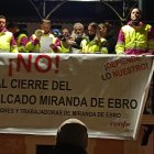 Imagen de una movilización contra el cierre del taller.