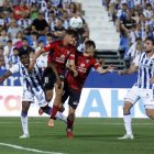 Imagen del partido entre el Leganés y el Mirandés.