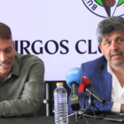 Michu y Figoli, durante la rueda de prensa.