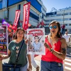 Manifestación por un nuevo convenio de la sanidad privada frente al hospital Recoletas.