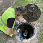 Uno de los sensores instalados en el sistema del agua de Burgos.