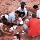 Excavación que culminó con el hallazgo de fósiles del 'Demandasaurus'