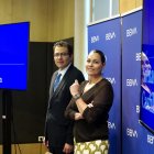 El economista jefe para España y Portugal de BBVA Research, Miguel Cardoso, y la directora de la Territorial Noroeste de BBVA, Guadalupe Hernández, presentan una nueva edición del informe anual ‘Situación Castilla y León''.