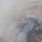 Imagen del incendio en Iglesias.