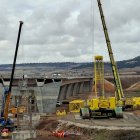 Archivo - Imagen de archivo de las obras en un viaducto sobre el Duero en la autovía A-11.