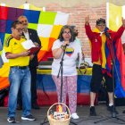 La presidenta de Soy Colombia, Magnolia Sánchez, durante la primera Fiesta de la Colombianidad en Burgos.