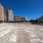 El solar de la plaza de España donde se ubicará el nuevo Mercado Norte espera el desarrollo del nuevo proyecto.