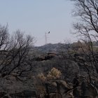 Tierra quemada por un incendio forestal en Fornillos de Fermoselle.