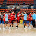 Un momento del encuentro en el polideportivo El Plantío.