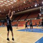 El primer ensayo del San Pablo ante Estudiantes se celebró en el polideportivo El Plantío.