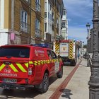 Los Bomberos, en el lugar del incidente.